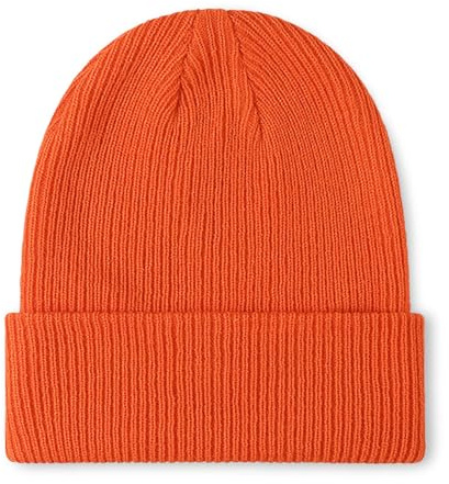 axy Kinder Winter Beanie Strickmütze aus Rippstrick mit breiter Krempe für Jungs und Mädchen von 1-6 Jahren, Kindermütze Jungen Kleinkind