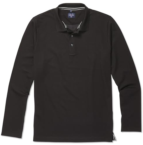 Marvelis Herren Polo-Shirt Langarm 641084,Einfarbig,Polo