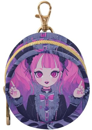 Schnulleretui mit Reißverschluss und Clip, Gothic-Totenkopf-Design, Anime-Motiv, für Neugeborene, Jungen, Geldbörse, alles