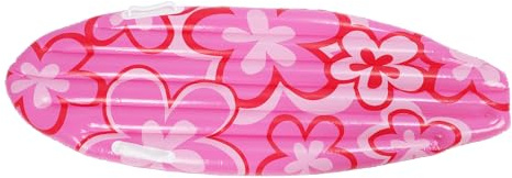 Jectse Planche de Surf Gonflable, Flotteur de Piscine Léger en PVC avec Motif de Fleurs Roses pour Fête d'été sur la Plage, Décorations de Fête d'anniversaire