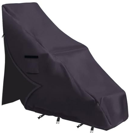 Kivivaka Outdoor Pool Lift Cover Heavy Duty Waterproof Protection for Pool Lift Chairs, 49 x 20 x 36 Inch, Black, UV Resistant Oxford Fabric with PVC Backing