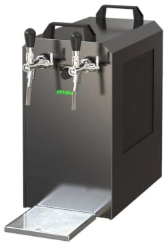 Untertheken Komplett Set Zapfanlage Stream 80 Bierkoffer Durchlaufkühler 2-leitig Trockenkühler Zapfkopf Kombi und KeyKeg