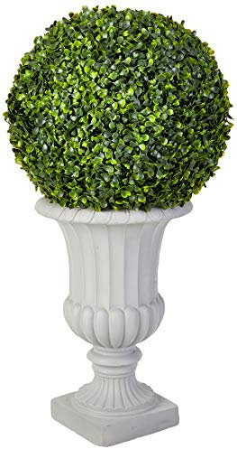 NearlyNatural 5965 Topiario de boj de 2,5 pies con urna (Interior/Exterior)