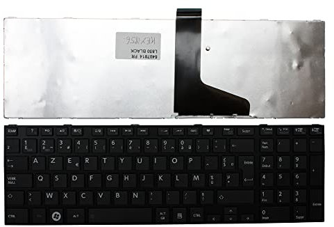 Keyboards4Laptops Francés Marco Negro Negro Windows 8 Teclado de Repuesto para Ordenador portátil Compatible con Toshiba Satellite L850-161