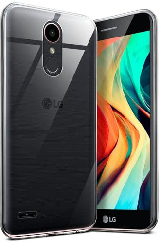 moex Aero Case pour LG K10 (2017) Coque Silicone Ultra Fine Transparente, Étui Souple Clair Mince Antichoc, Housse Gel Flexible, Backcover Résistant Soft Touch Discret, incolore Transparent