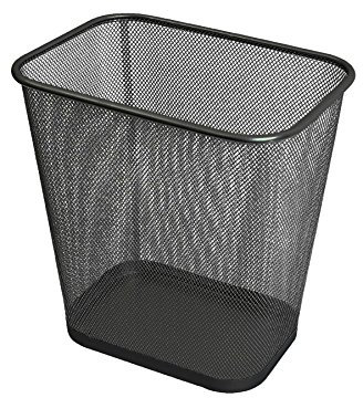 Ybmhome Steel Mesh Rectangular Open Top Waste Basket Bin Trash Can for Office Home 8x12x12 Inches 1103s (1, Black)