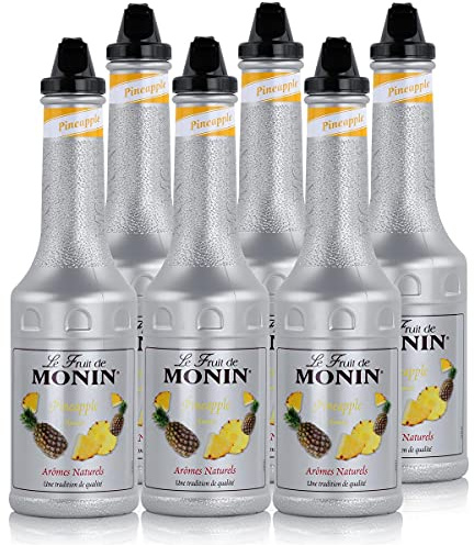 Monin Fruchtpüree Mix Ananas, 1,0 L, 6er Pack