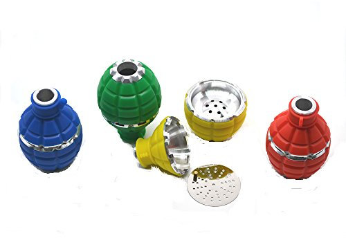 Cazoleta de aluminio forrado de goma, con rejilla para sustituir al papel de aluminio y cubre viento del mismo color, todo en forma muy original y universal para todas las cachimbas. (Verde)