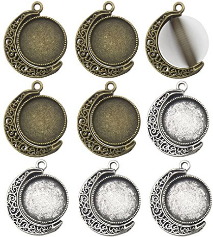 Blank Bezel Pendant Trays Base Cabochon Settings Trays Pendant Blanks