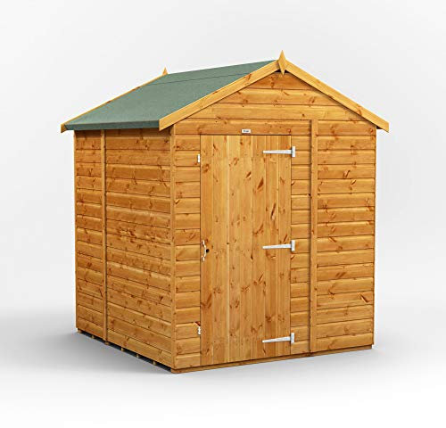 Power | 6x6 Power Windowless Apex Wooden Garden Shed | Shiplap Sheds | Super Fast Delivery | Size 6 x 6