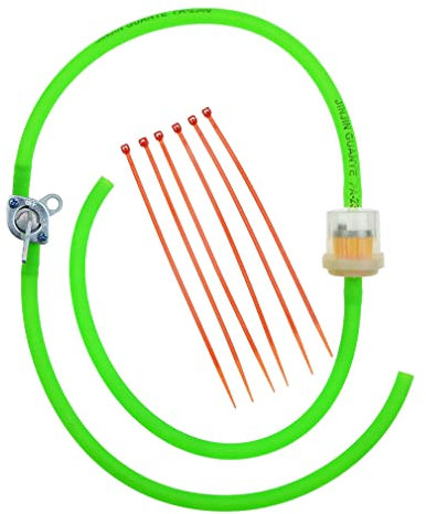 GOOFIT Tubo Benzina Moto 8mm con Filtro Carburante con Interruttore Chiave Universale sostituzione per Pit Bike Scooter e Ciclomotore Motore Bicicletta ATV Quad Go Kart Verde
