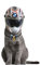 Welpe Katze und Hund Haustier Mini Helm, Kopfschutz Helm Kleine Outdoor-Cap Motorrad Haustier Mini Helm Mit Haustier Herr Krawatte Glocke,01,S