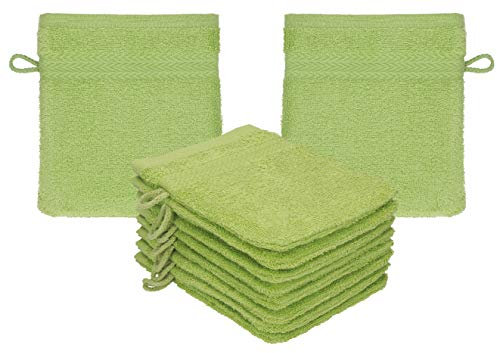 Betz Premium Lot de 10 Gants de Toilette en éponge lavettes pour Le Visage en 100% Coton Gant de Toilette pour bébé Couleur Vert Avocat