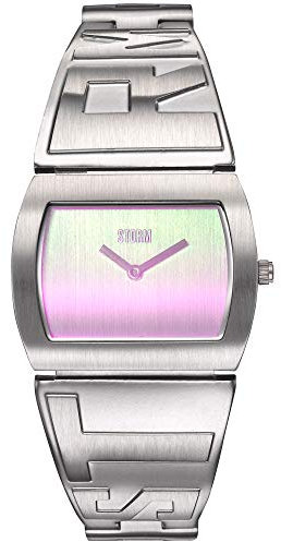 STORM London Xis, Damenuhr, Analoguhr, Mineralglas, Edelstahlgehäuse, Signature Armband, 34 x 27mm, 3 bar Wasserdicht (Ice)