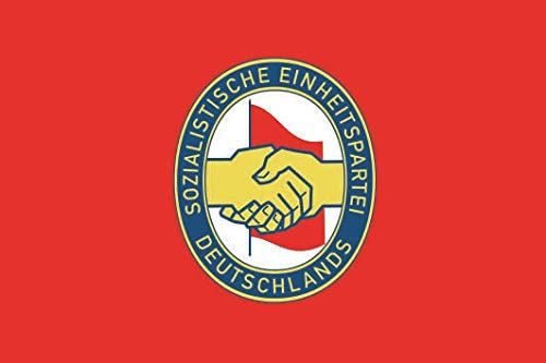 U24 Aufkleber SED DDR Flagge Fahne 8 x 5 cm Autoaufkleber Sticker