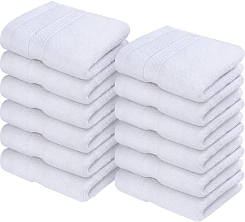 Utopia Towels Premium Washcloth Set (30 x 30 CM) 252 Pack, White
