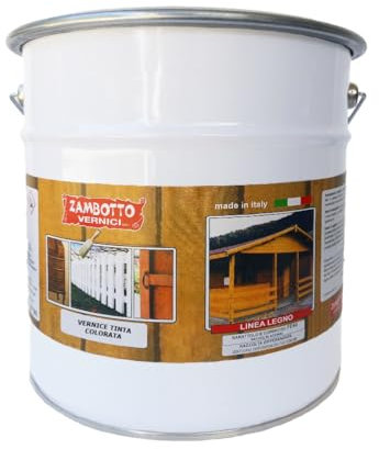 ZAMBOTTO VERNICI Tinte con disolvente blanco-40 para madera para interiores de 2,5 o 5 litros (2,5 l, blanco-40)