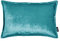 DONE Glam Kissenhülle Aqua 40x60cm glamouröser Samt Handarbeit Metallic-Effekt schick umlaufende Steppnaht weich Reisverschluss 100% Polyester