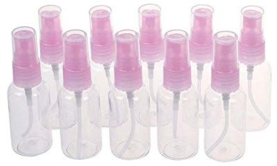 Home Ersatz leer HAUSTIER Flaschen Transparent Atomizer Flüssigkeit Sprühflasche 30ml 10 Leer Kosmetik (Color : Pink, Material : Plastic)
