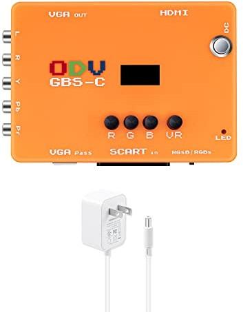 Mcbazel ODV-GBS-C Component VGA/Scart to VGA/HDMI Scan Converter for Retro Gaming Console with US Plug not Support AV Input