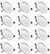 Tofisr LED Einbaustrahler 230V Downlights LED Spot Ultra Flach Inkl. 12 x 7W 700lm Neutralweiß 4500K Einbauleuchten Deckenspots Set