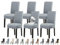 Jaotto Stuhlhussen 6er Set Wasserdicht Stuhlhussen für Esszimmerstühle Stretch Stuhlhussen Schwingstühle Waschbarer Universal Dekoration Stuhlbezug für Haus Restaurant Küche Hotel,Rauchgrau