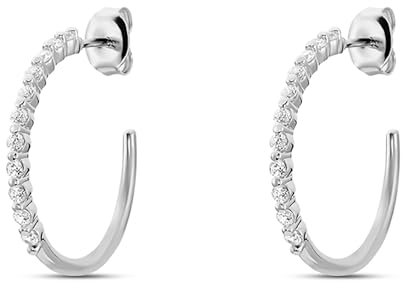 Boucles d'oreilles créoles Agatha Beloved argent