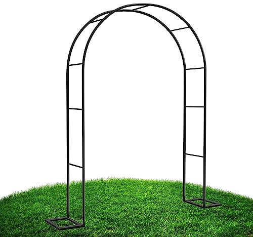 Arche de Jardin Arche de Mariage en Metal 120cm 140cm 160cm 180cm 200cm 240cm 280cm Large Arceau à Rosiers pergola Noir (Color : Noir, Size : 160cm x 220cm)