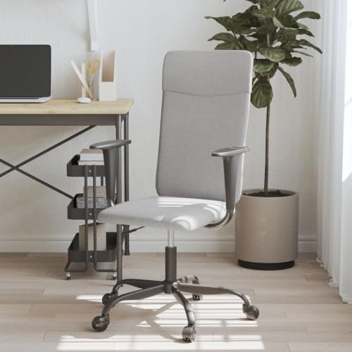 ZEYUAN Bürostuhl Hellgrau Stoff, Drehstuhl, Schreibtisch Stuhl, Büro Stuhl, Computerstuhl, Arbeitsstuhl, Gaming Stuhl