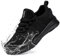 FLOWING PLUME Wasserdicht Laufschuhe Herren Sportschuhe Leicht Turnschuhe Running Schuhe Walkingschuhe Atmungsaktiv Joggingschuhe Fitness Sneaker(Rein Schwarz,45EU)