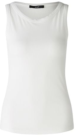 Oui Damen Top FILIZ elastische Viskoserippe schmal geschnitten Uni