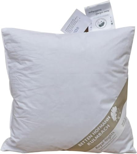 Hofmann Kopfkissen Daunenkissen Kuschelkissen 45x45 100% Neue Daunen 250 g prall
