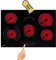 Arebos glass ceramic hob | 8700 W | 5 hobs | 77 cm | self-sufficient | incl. three-ring zone and roasting zone | with Sensor Touch | childproof lock | overheating protection | auto shut-off