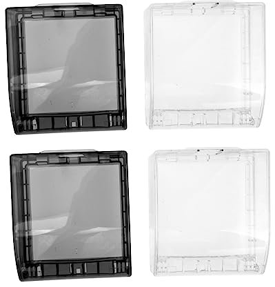 Gatuida 4stücke Wasserdichte Steckdosenabdeckungen Spritzwassergeschützter Einfach Zu Installierende Schutzabdeckungen Für Steckdosen Transparent Für Badezimmer Und Außenbereiche