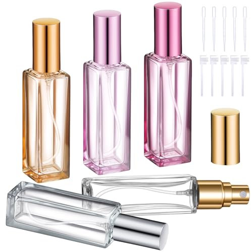 Domensi 30 Pcs 10 ml Perfume Decanter Kit Travel Size Refillable Mini Cologne Perfume Bottle Empty Portable Atomizer Sprayer for Glass Fine Mist Sprayer Travel Kit Makeup Spray Bottles Set