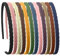 Lot de 12 Bandeaux Tressés pour Femme - Fins et Invisibles - Décoration de Cheveux Tendance et Polyvalente - Couleur Unie