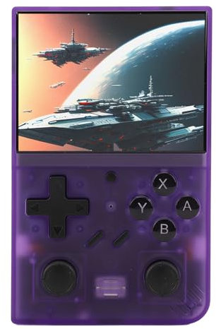 R35PLUS Handheld-Spielekonsole für Kinder, Retro-Videospiele mit Integrierter 64-GB-TF-Karte, Vorinstallierten Spielen, 3,5-Zoll-IPS-Bildschirm, 10 Emulatoren Retro-Spielekonsole