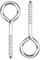 Eye Hook Screw 75mm x 10 Pcs Heavy Duty Small Stainless Steel Screw Zinc Plated Self Tapping Screws Hooks for wood, Ceiling, Curtain Rope, Hanging Wooden Frames, Fixing Wires