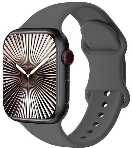 Jiamus Sport Compatible with Apple Watch Straps 40mm 41mm 42mm 38mm 44mm 45mm 46mm 49mm iWatch Strap for Women Men,Waterproof Soft Silicone Band for Apple Watch Series 11 10 9 8 7 6 5 4 3 2 1 SE Ultra