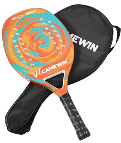 Pala de pádel ligera de carbono para playa, pala de pádel de espuma EVA con bolsa y raqueta de tenis portátil para adultos, ideal para deportes de playa y actividades al aire libre