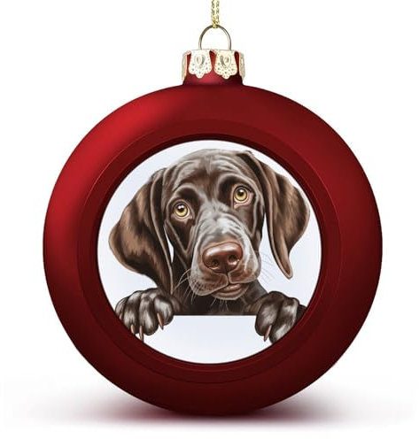 Hunde-Liebhaber-Weihnachtskugeln, Ornamente, Deutsch, Kurzhaar, hängende Kugel, dekorativ für Weihnachtsbäume, Feiertagsparty, Neujahrsgeschenk