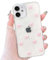 NITITOP Compatible with iPhone 12 Mini Case Clear Cute Sparkly 3D Bow Bling Glitter Bowknot for Women Girls Ultra Slim Anti-Yellow Protective Phone Cover - Pink Bow