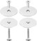 sourcing map 16 Set Door Hole Cover Plate, 2-5/8 Diameter Round Deadbolt Cover Plate Metal Door Knob Handle Hole Filler Plate with Connecting Screws, Silver