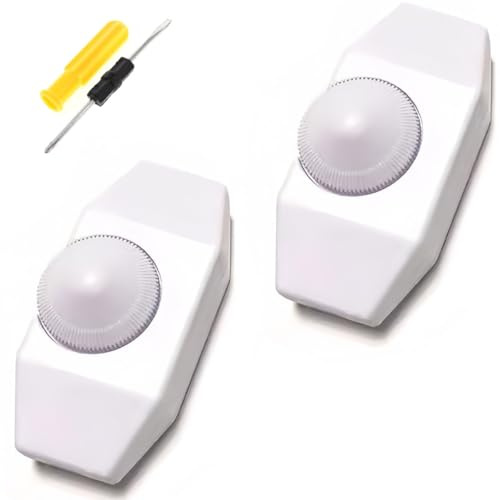 Acmerota 3A LED Dimmer Switch Infinitely Dimmable Inline Switch for Dimmable LED Light Bulbs 220V 15-60W Dimmer Switch Silent LED Dimmer Suitale for Tungsten Lamp Fan Halogen, White
