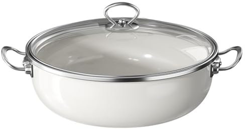 CHCWR Sterbende Bratpfanne Nicht-Streit-Haushaltsbraten emaillierter Fondue Haushalt Fondue Induction-Kocher