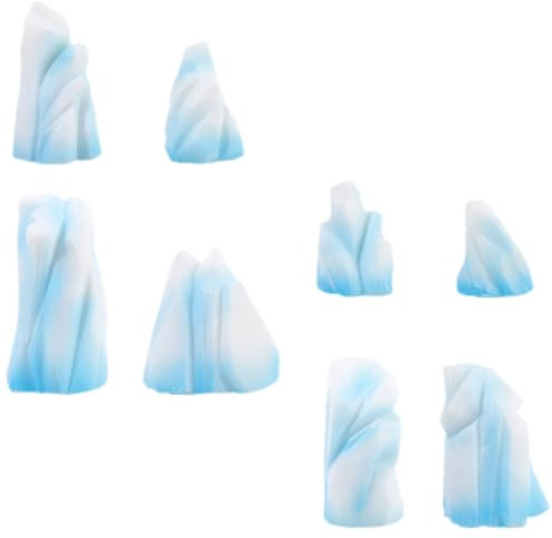 Hemobllo 8stücke Teiliges Miniature Floeberg Modell Aus Resin Realistische Mikro Landschaft Dekoration Für Aquarium Und Tischdeko Lebensnahe Miniature Floeberg Ornamente