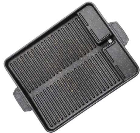 ibasenice 1pièce Poêle à Aluminium Antiadhésif Plaque Carrée Pour Bbq Et Grillade Outil De Cuisine Pratique Noir