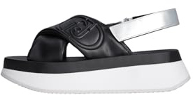 Liu Jo Damenschuhe, Modell Sandalen BA5089EX097, aus Kunstleder., Schwarz , 37 EU