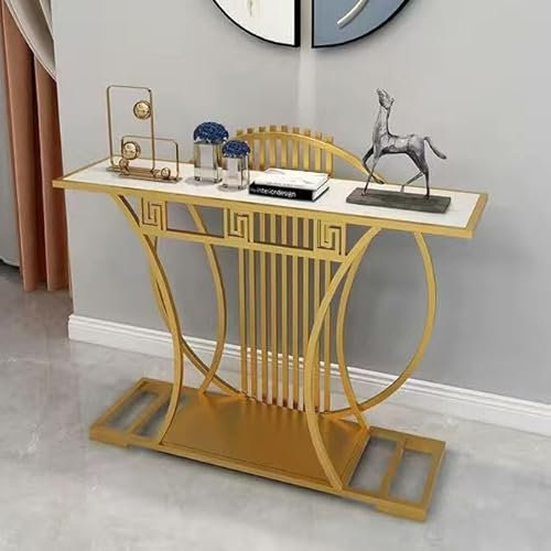 Mesa consola moderna con estante, ahorra espacio, para pasillo, chimenea, sala de estar
