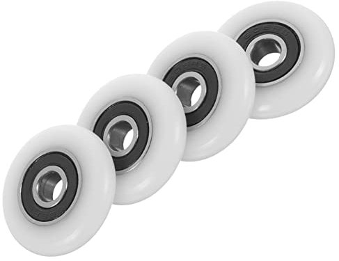 VILLCASE 4stücke Duschtürrolle Ersatz Für Glastürschienen Schiebetürrollen Für Schiebetüren Duschtürführung Ersatzteile Für Duschtüren Kleine Runner Riemenscheiben Für